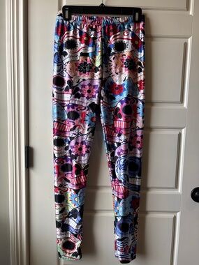 Lotus Leggings Multicolor Sugar Skull Print Leggings